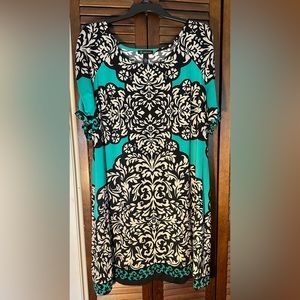 INC size 3x Dress. Color teal and black florals Excellent condition. Relaxed fit